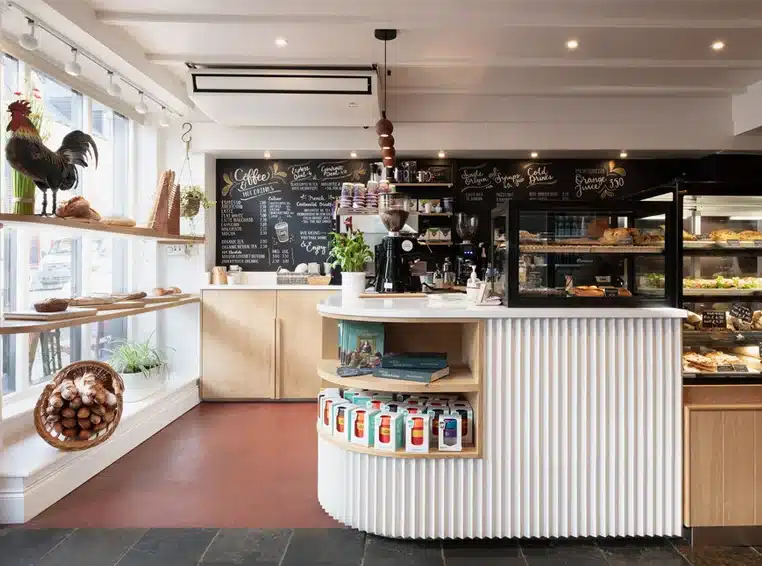 Interior of a bakery