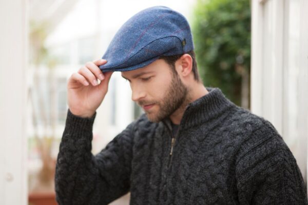 Blue Herringbone Trinity Cap 110.jpeg
