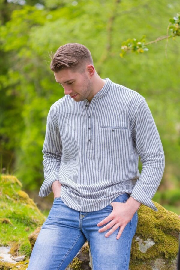Blue and Cream Grandfather Shirt.jpg