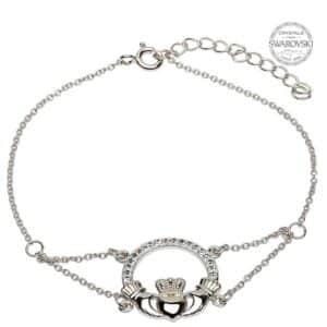 Claddagh Bracelet with Swarivski Crystals.jpg