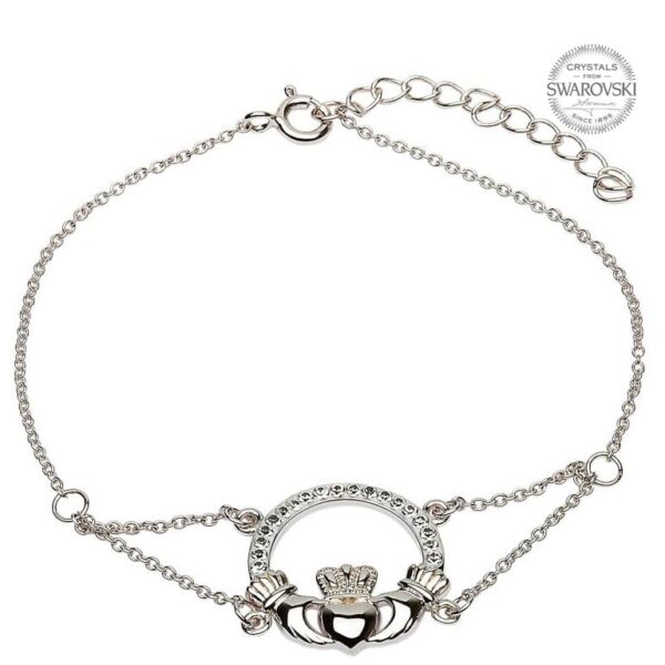 Claddagh Bracelet with Swarivski Crystals.jpg