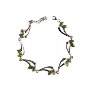 Connemara Marble Stone Set Silver Celtic Bracelet.jpg