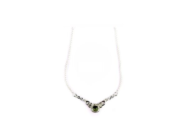 Connemara Marble Stone Set Silver Celtic Necklace.jpg