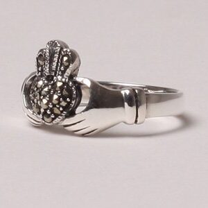 Silver Claddagh Marcasite Ring.jpg