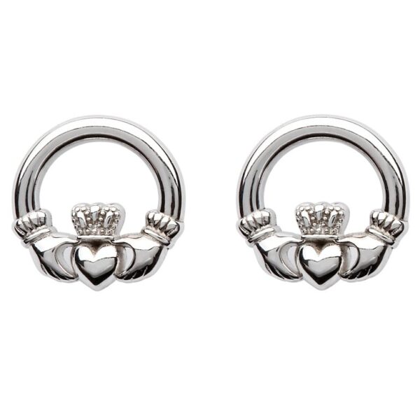 Silver Claddagh Stud Earrings.jpg