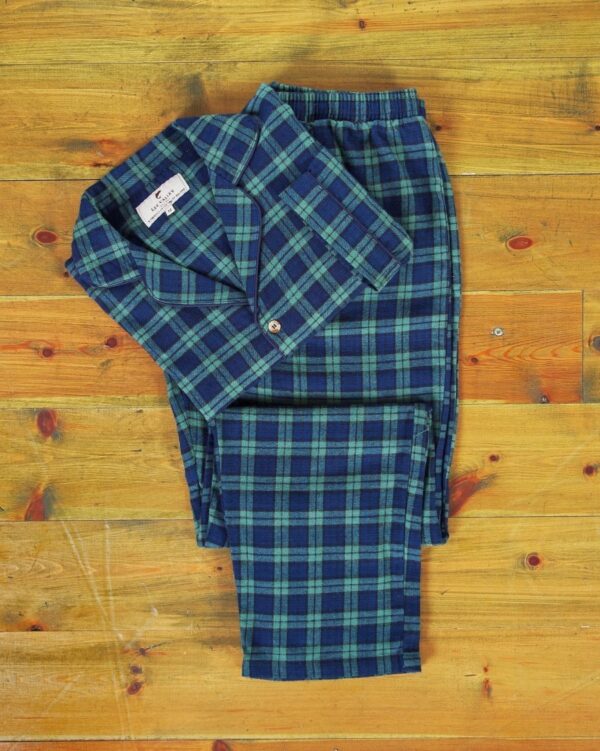 Womens Green Tartan Flannel Pajamas LV6.jpg