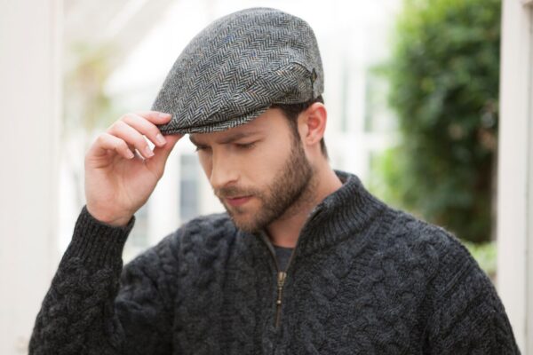 black Herringbone Trinity Cap 1.jpeg